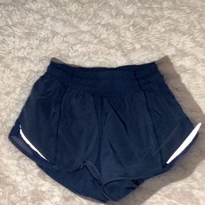 navy lululemon shorts